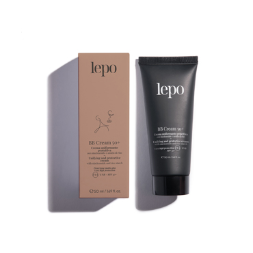 Lepo BB CREAM 50+ Protective unifying cream - UV Προστασία SPF 50 με νιασιναμίδη και άμυλο ρυζιού No10 Beige 50ml